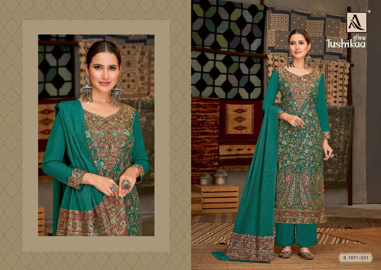 Alok Tushikaa Vol 2 Catalog Pure Pashmina Dress Materials Wholesale
