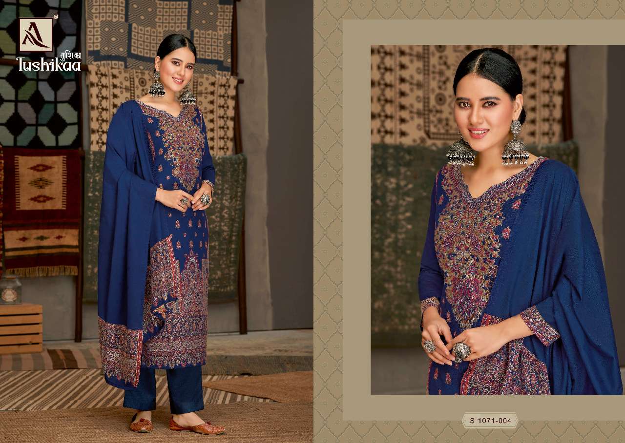 Alok Tushikaa Vol 2 Catalog Pure Pashmina Dress Materials Wholesale
