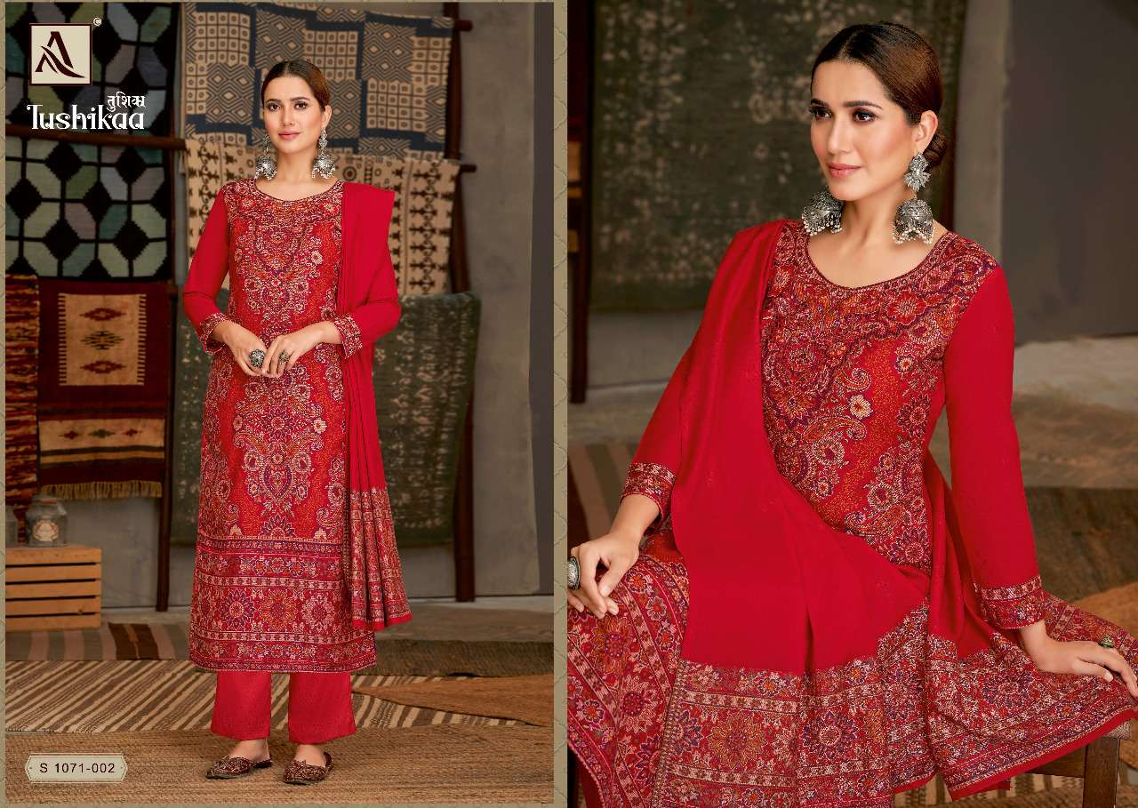 Alok Tushikaa Vol 2 Catalog Pure Pashmina Dress Materials Wholesale