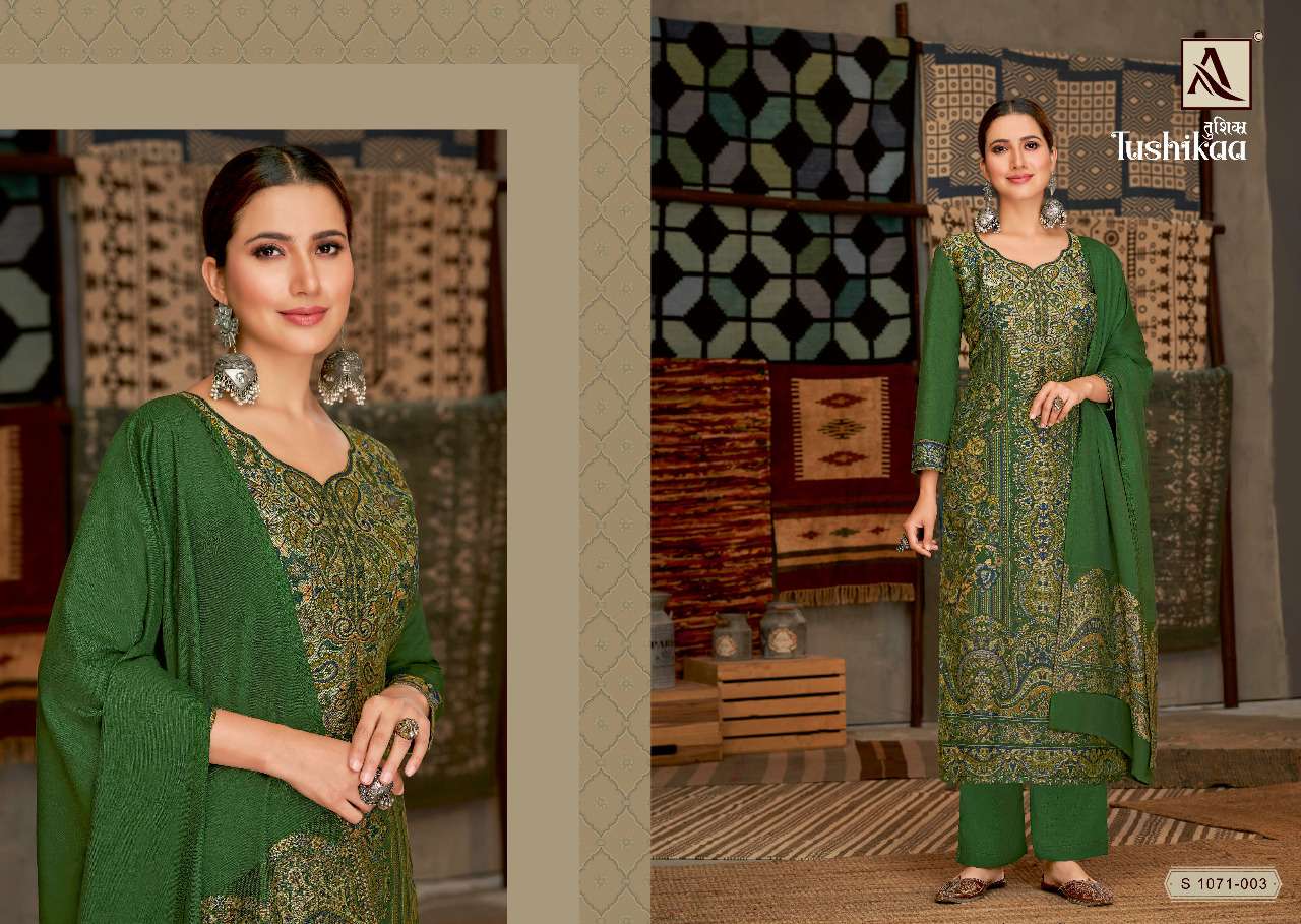 Alok Tushikaa Vol 2 Catalog Pure Pashmina Dress Materials Wholesale
