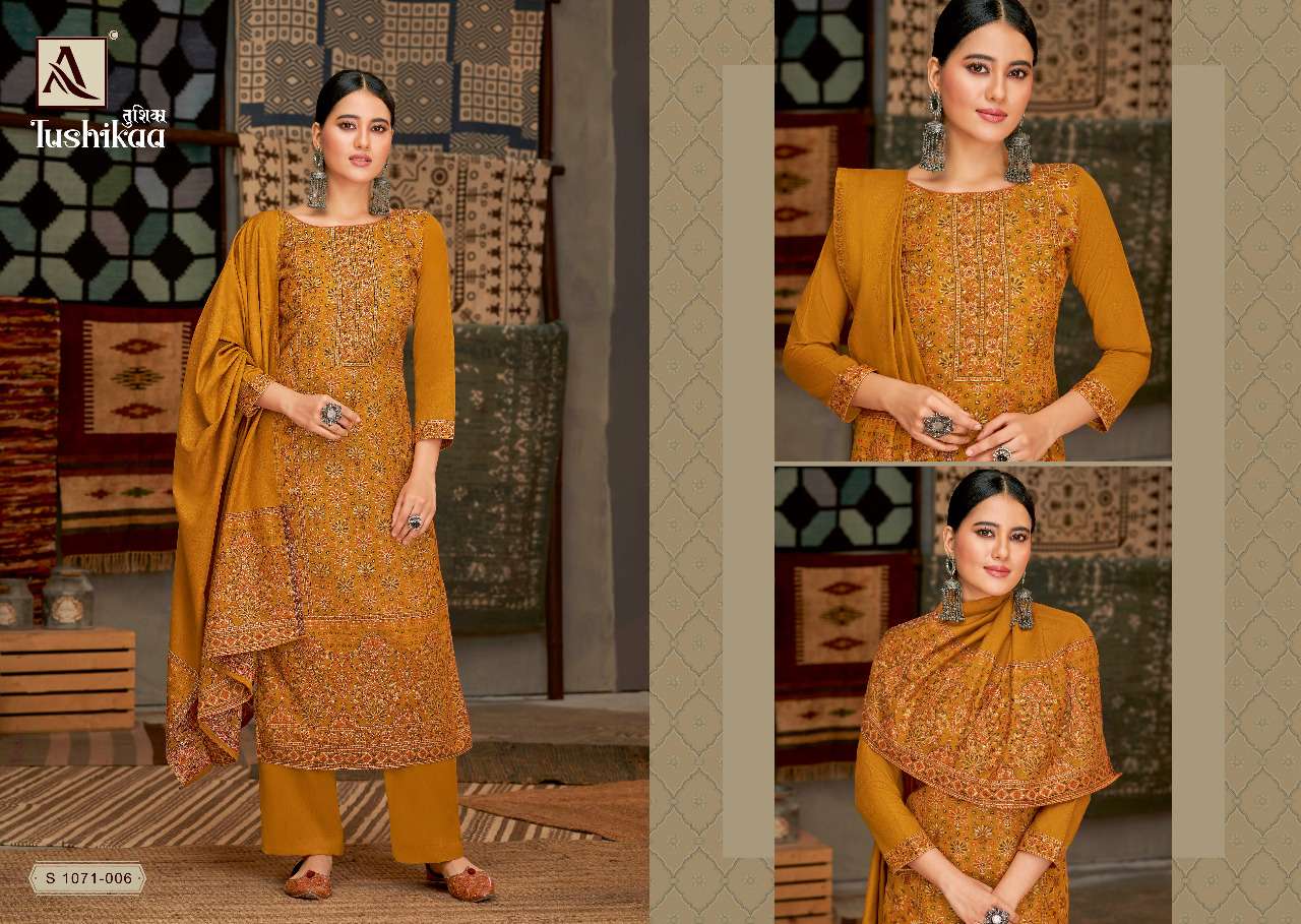 Alok Tushikaa Vol 2 Catalog Pure Pashmina Dress Materials Wholesale