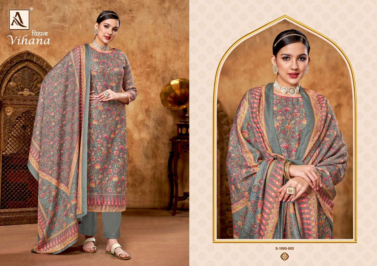 Alok Vihana Catalog Pashmina Digital Print Dress Materials Wholesale