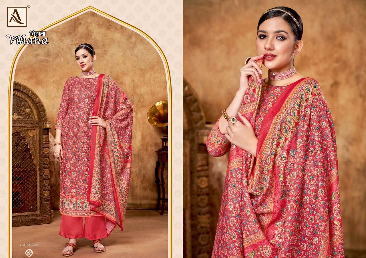 Alok Vihana Catalog Pashmina Digital Print Dress Materials Wholesale