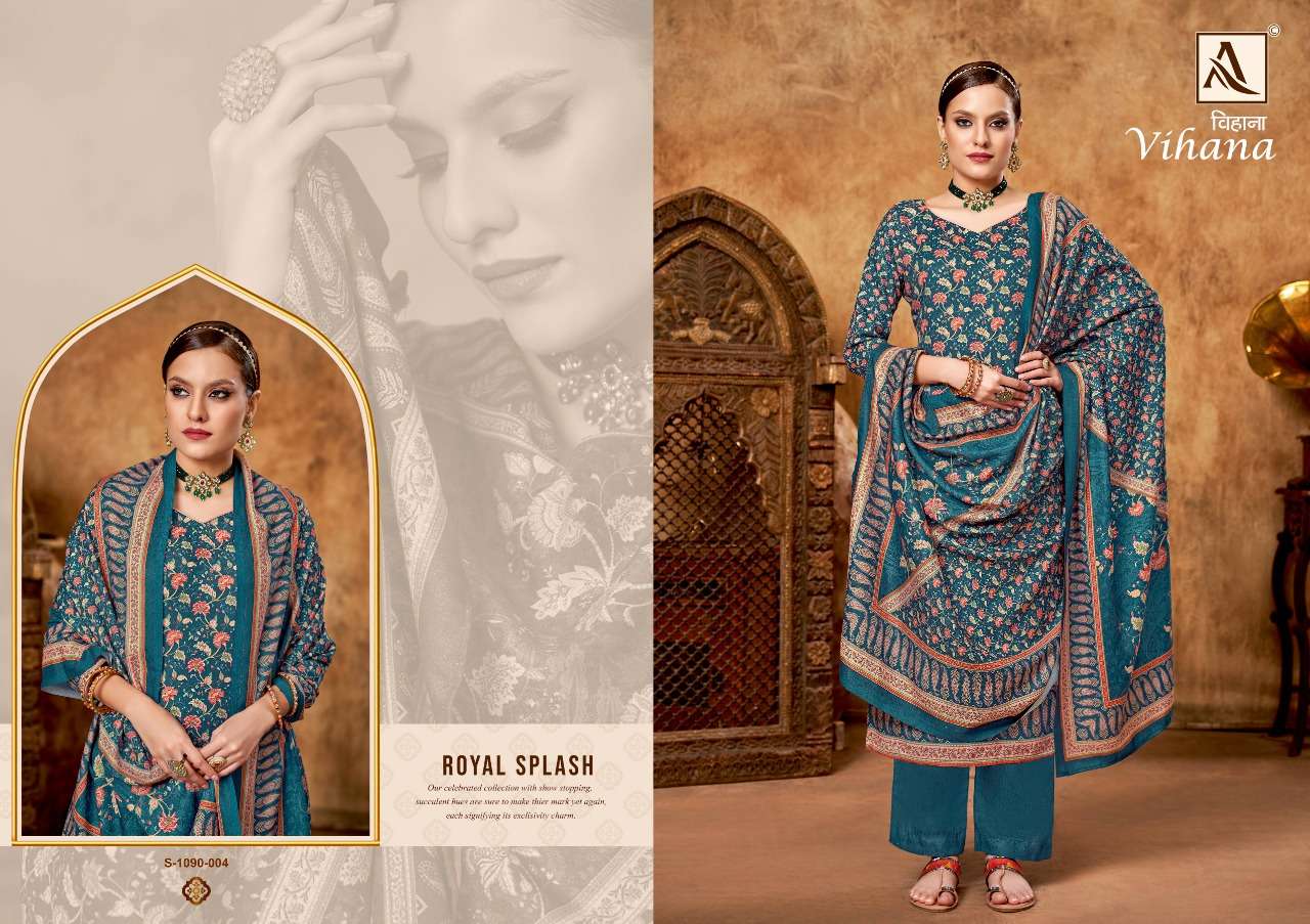 Alok Vihana Catalog Pashmina Digital Print Dress Materials Wholesale