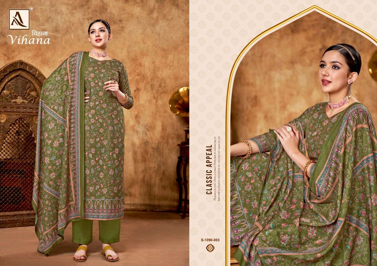 Alok Vihana Catalog Pashmina Digital Print Dress Materials Wholesale