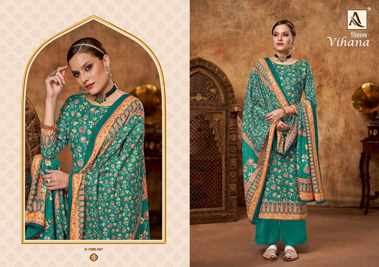 Alok Vihana Catalog Pashmina Digital Print Dress Materials Wholesale
