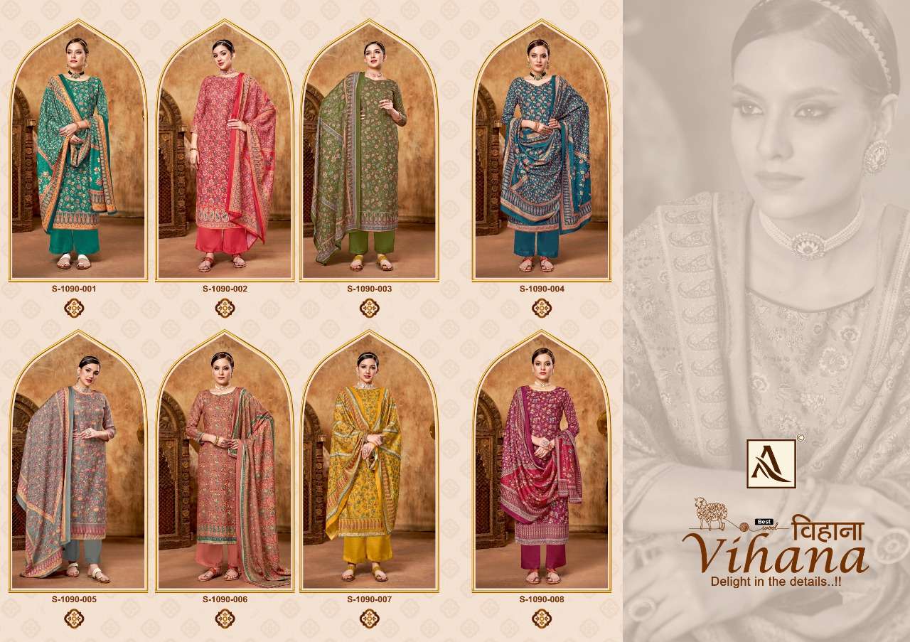 Alok Vihana Catalog Pashmina Digital Print Dress Materials Wholesale