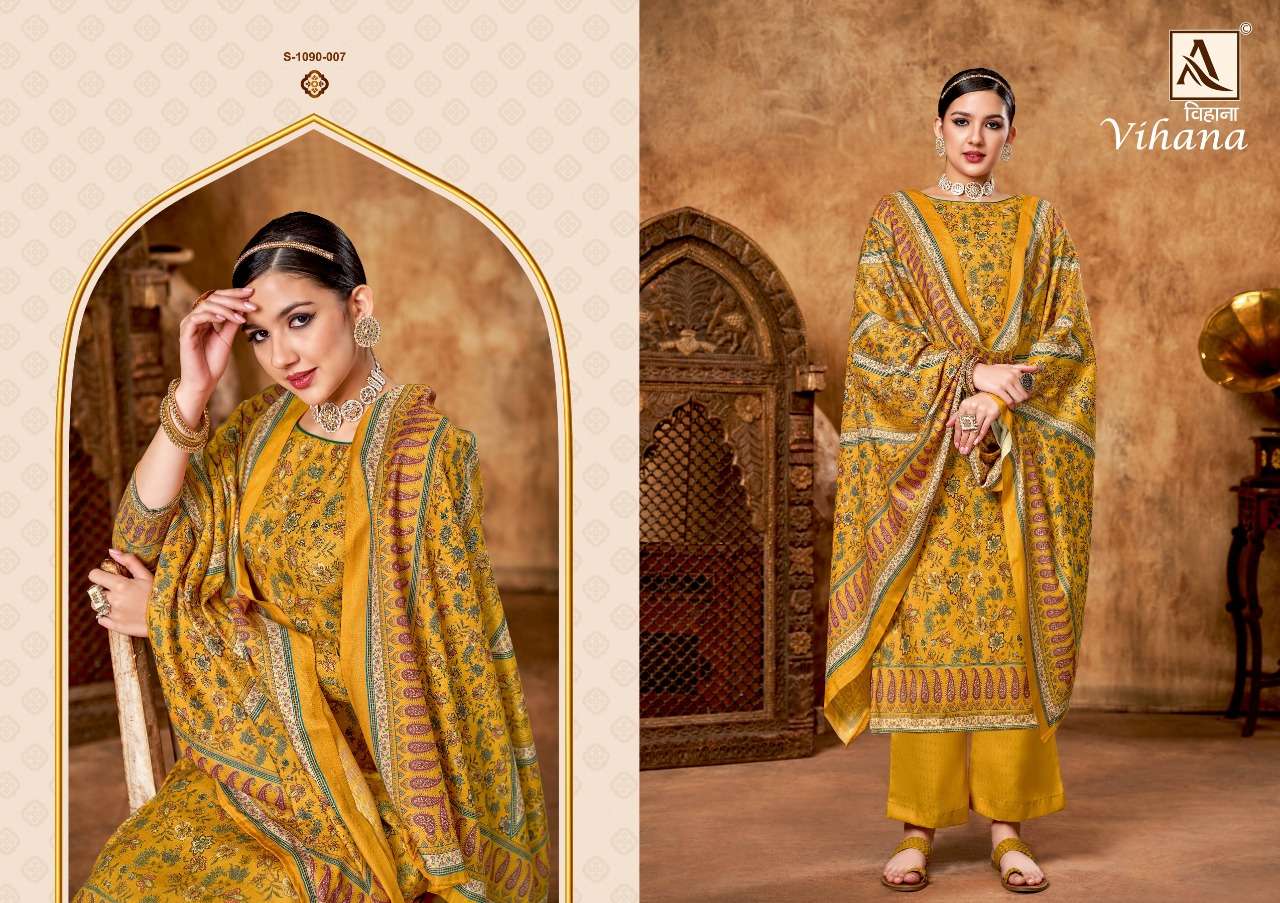 Alok Vihana Catalog Pashmina Digital Print Dress Materials Wholesale
