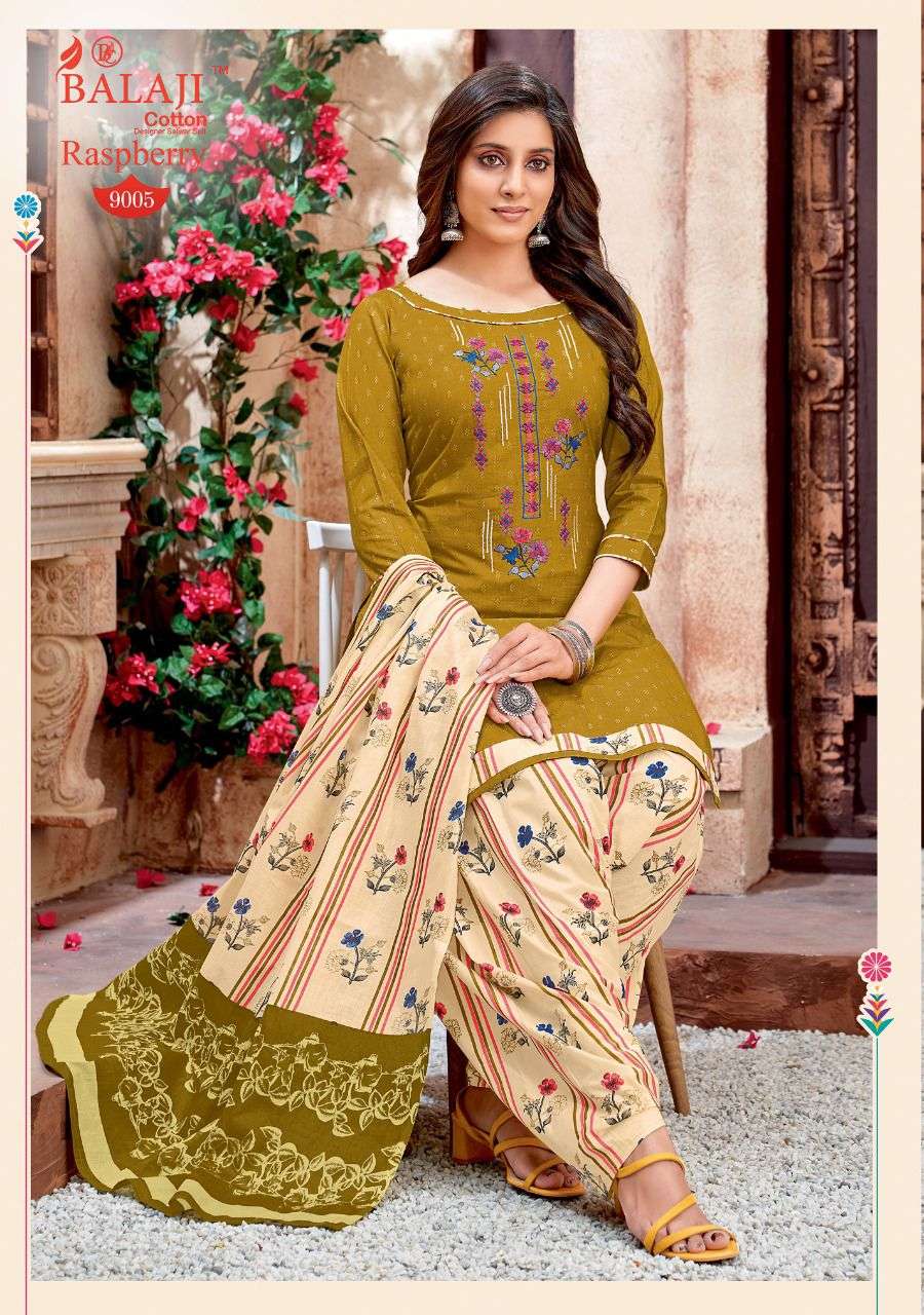 Balaji Raspberry Patiyala Vol 9 Catalog Cotton Dress Materials Wholesale
