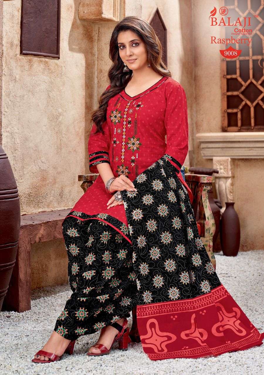Balaji Raspberry Patiyala Vol 9 Catalog Cotton Dress Materials Wholesale