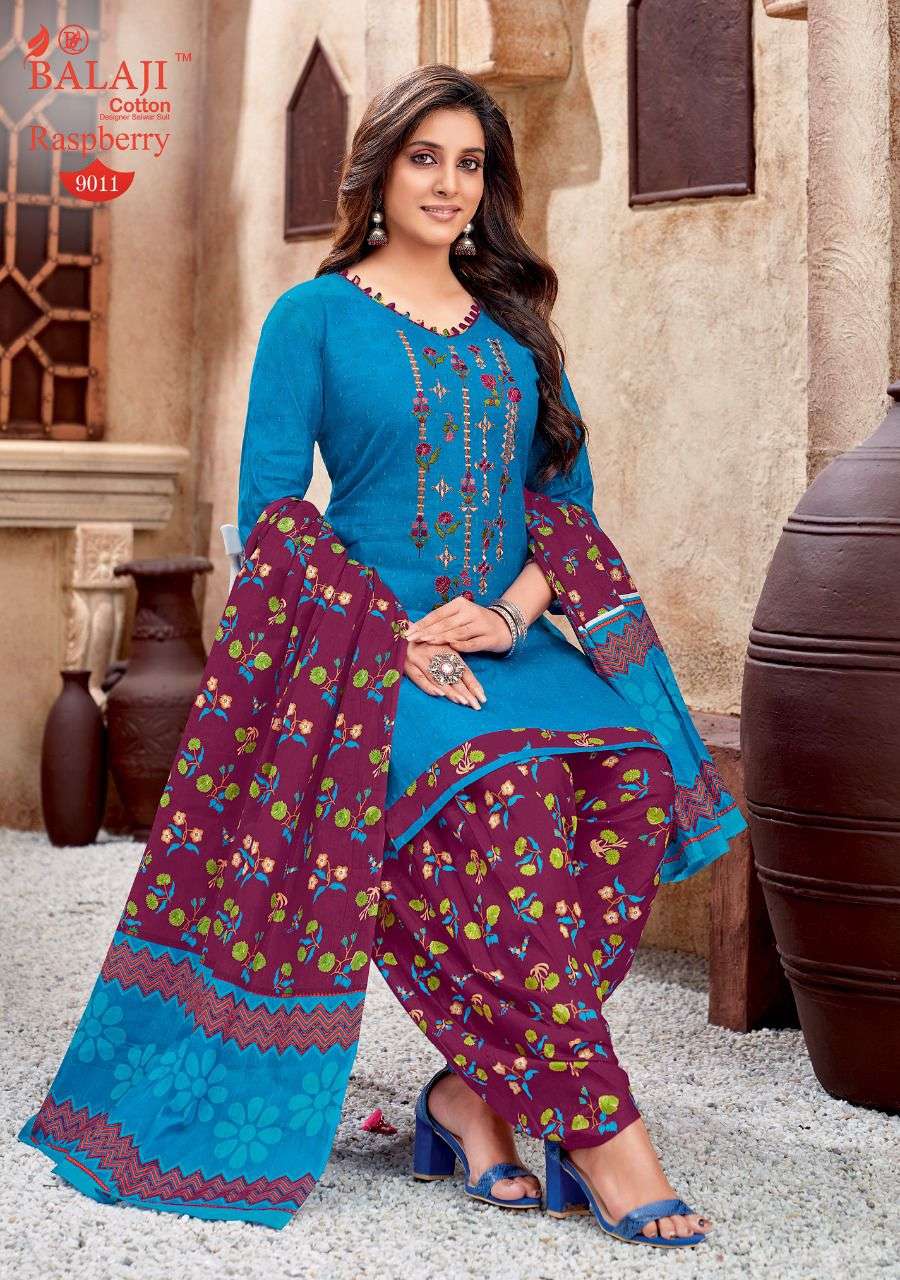 Balaji Raspberry Patiyala Vol 9 Catalog Cotton Dress Materials Wholesale