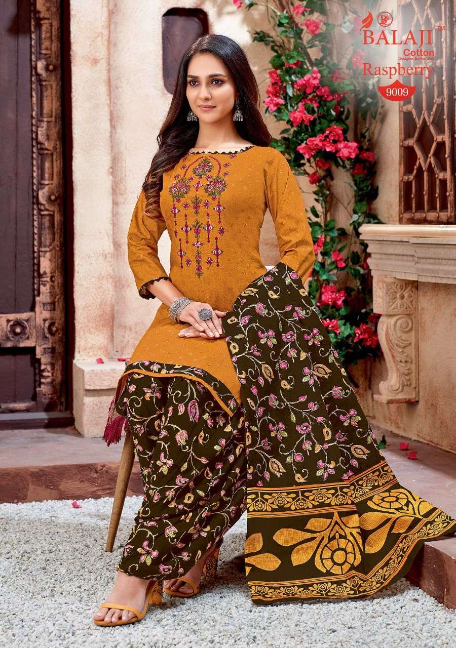 Balaji Raspberry Patiyala Vol 9 Catalog Cotton Dress Materials Wholesale