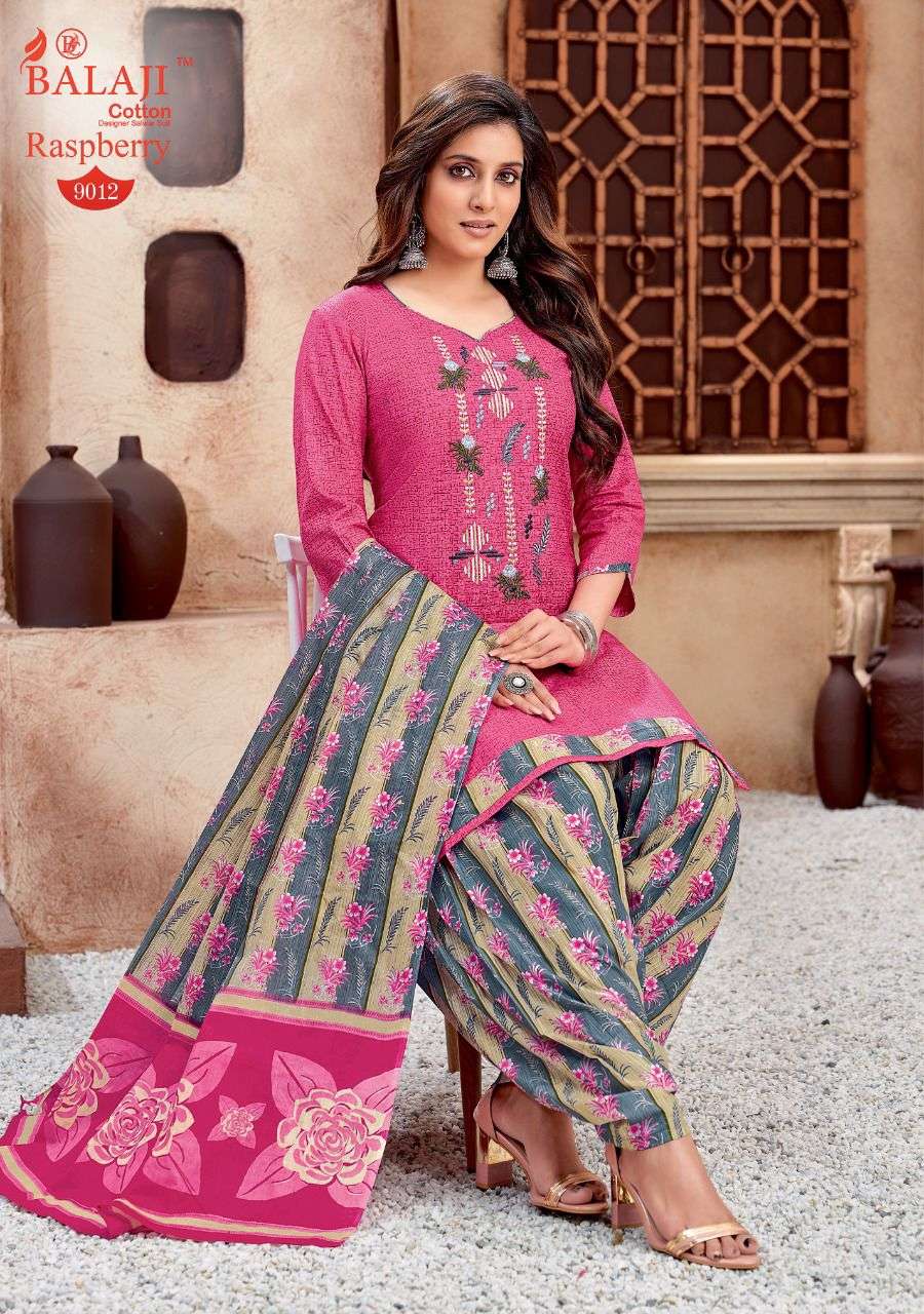 Balaji Raspberry Patiyala Vol 9 Catalog Cotton Dress Materials Wholesale