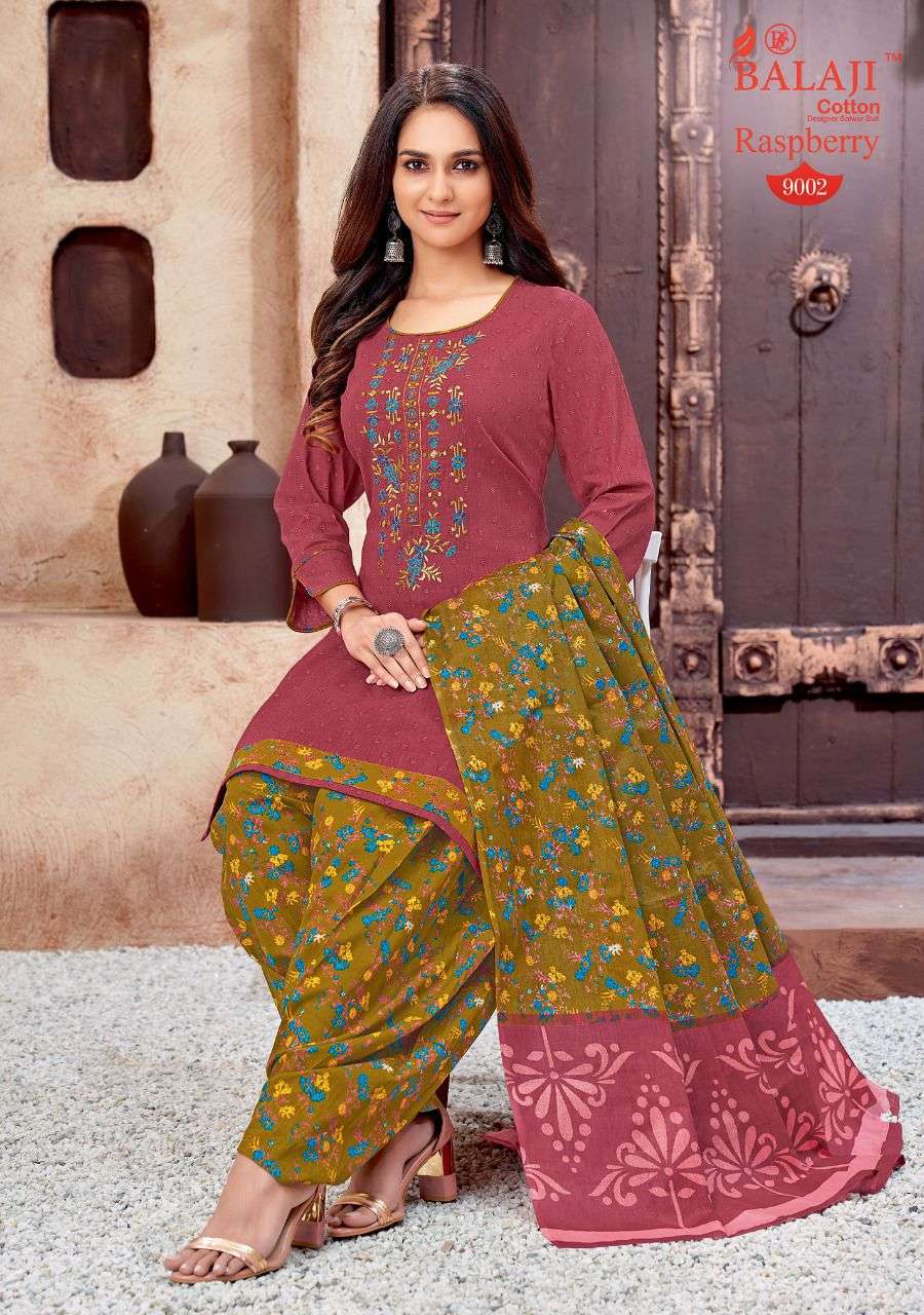 Balaji Raspberry Patiyala Vol 9 Catalog Cotton Dress Materials Wholesale