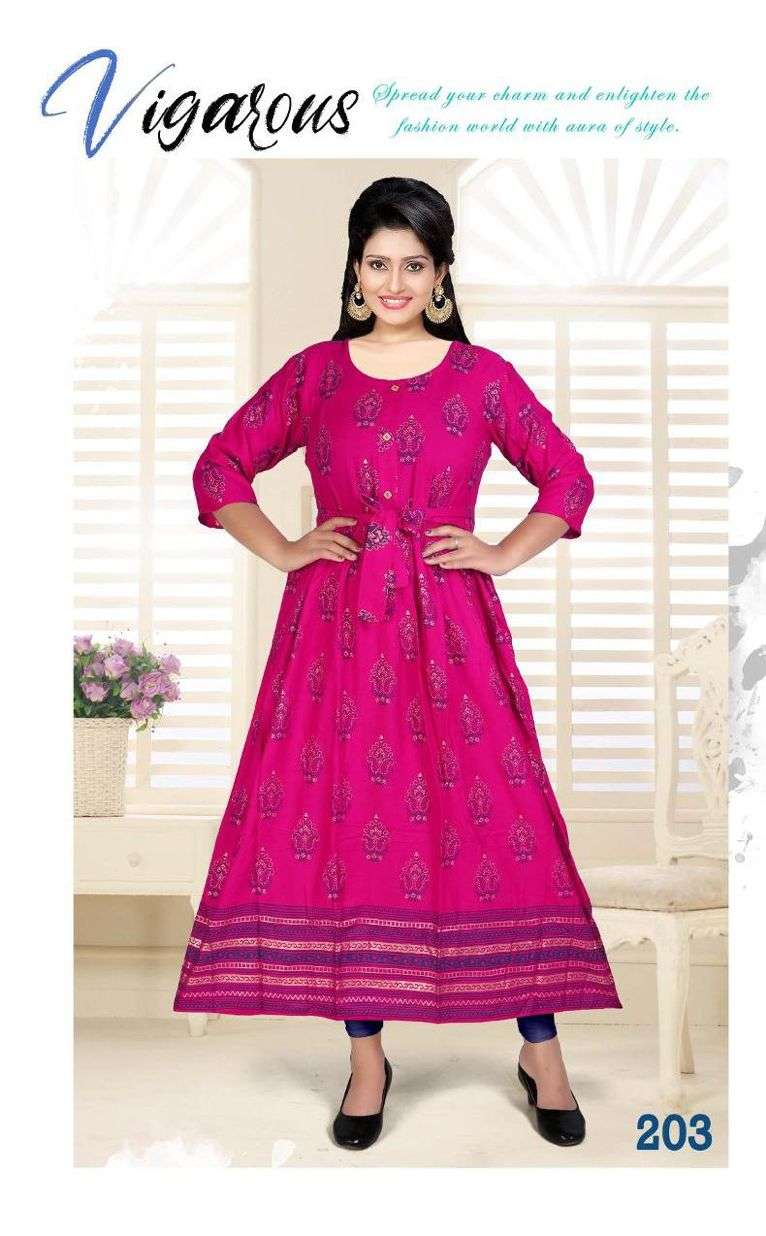 Beauty Menka Vol 2 Catalog Rayon Designer Long Gown Style Kurtis Wholesale