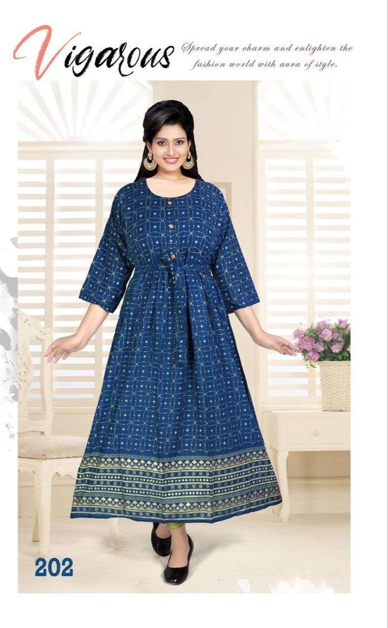 Beauty Menka Vol 2 Catalog Rayon Designer Long Gown Style Kurtis Wholesale
