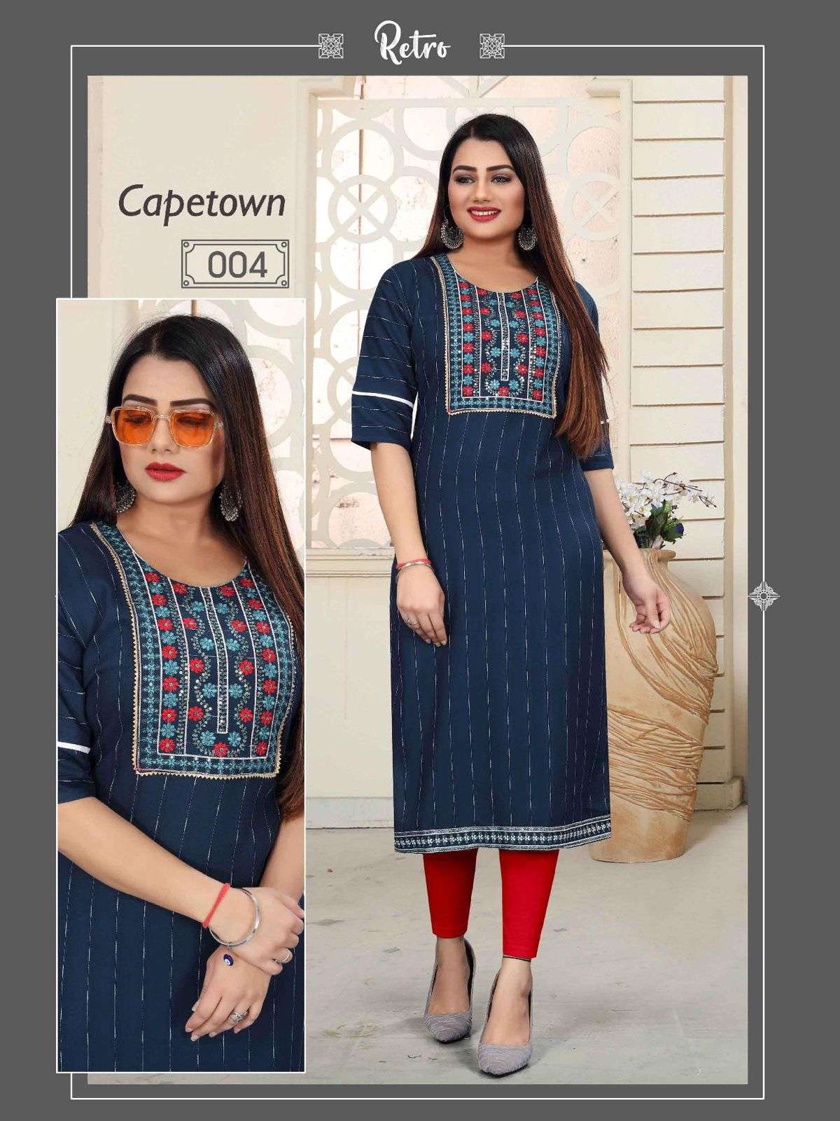 Beauty Queen Capetown Vol 2 Catalog Fancy Heavy Rayon Kurtis Wholesale