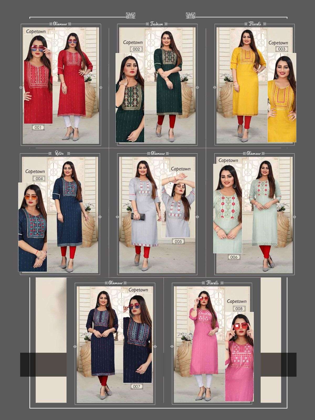 Beauty Queen Capetown Vol 2 Catalog Fancy Heavy Rayon Kurtis Wholesale