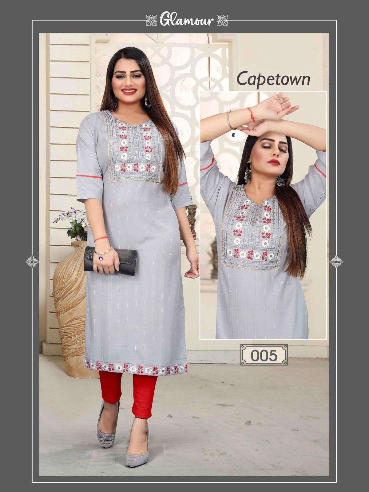 Beauty Queen Capetown Vol 2 Catalog Fancy Heavy Rayon Kurtis Wholesale