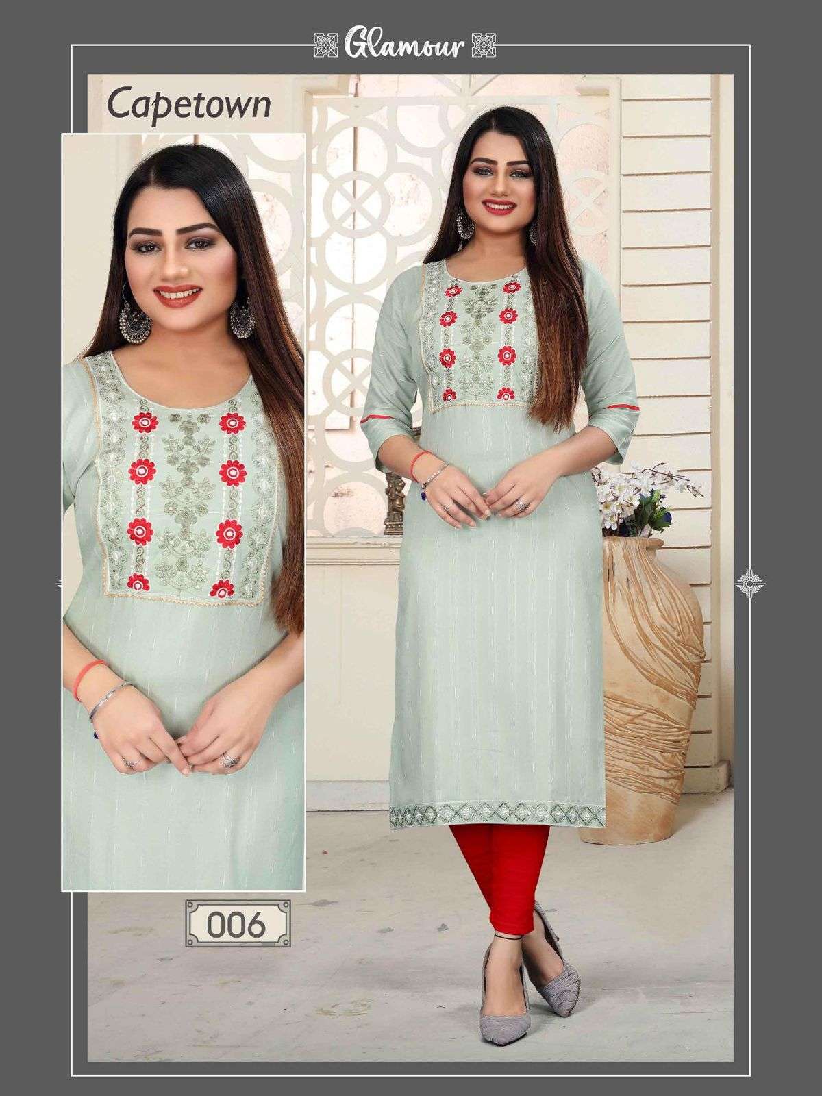 Beauty Queen Capetown Vol 2 Catalog Fancy Heavy Rayon Kurtis Wholesale