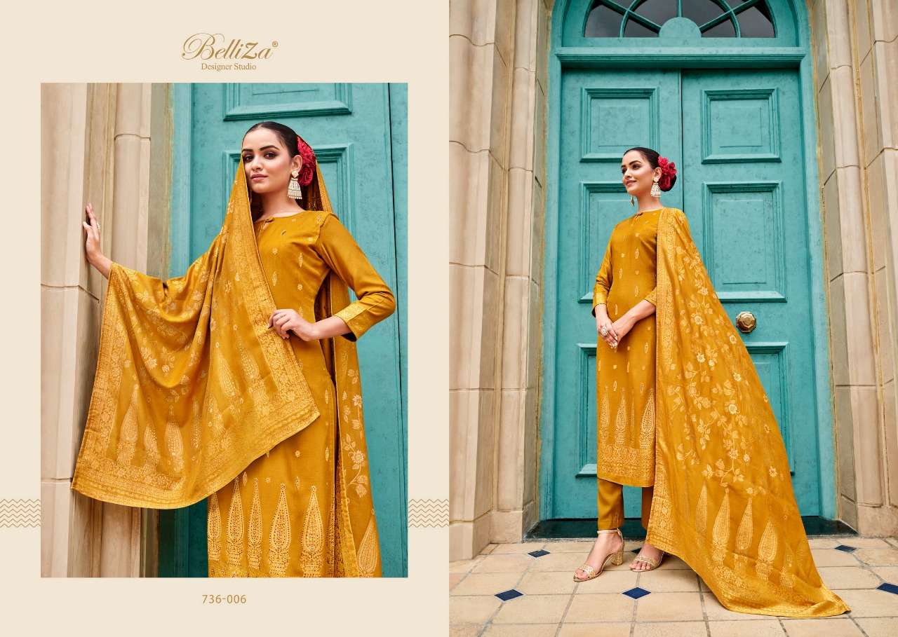 Belliza Gulkayra Catalog Ready Made Exclusive Wear Pashmina Dress Materials Wholesale