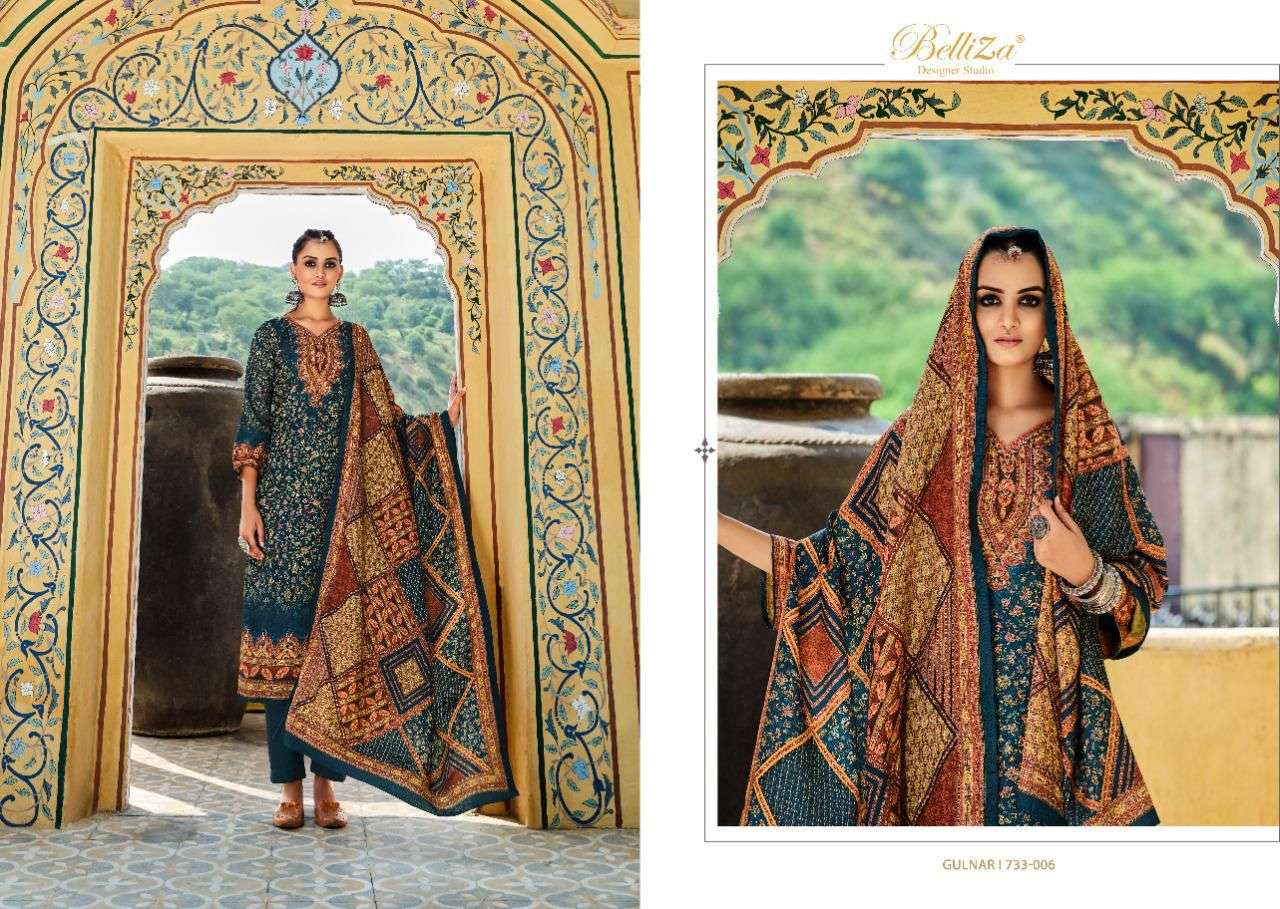 Belliza Gulnar Catalog Premium Pashmina Dress Materials Wholesale
