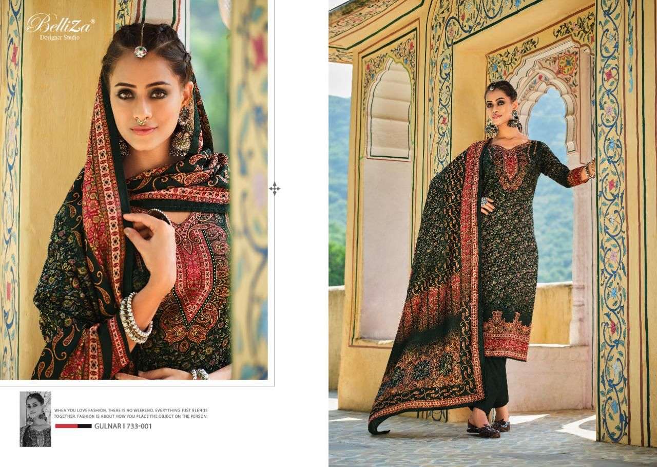 Belliza Gulnar Catalog Premium Pashmina Dress Materials Wholesale