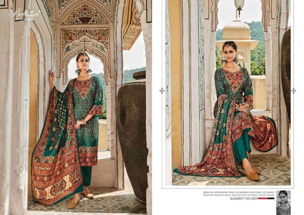 Belliza Gulnar Catalog Premium Pashmina Dress Materials Wholesale