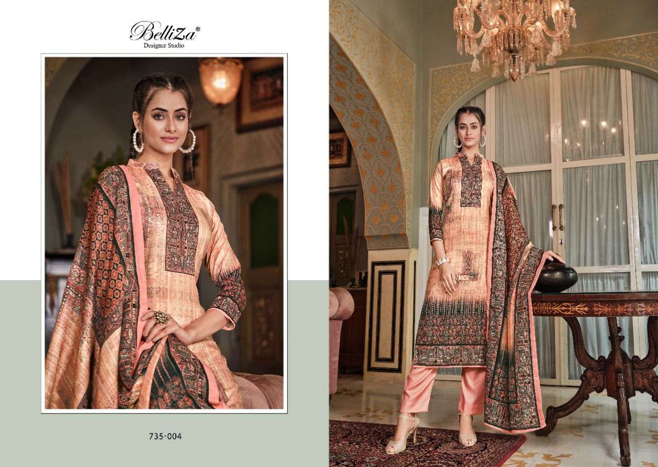 Belliza Nisarg Catalog Premium Wear Woollen Pashmina Dress Materials Wholesale
