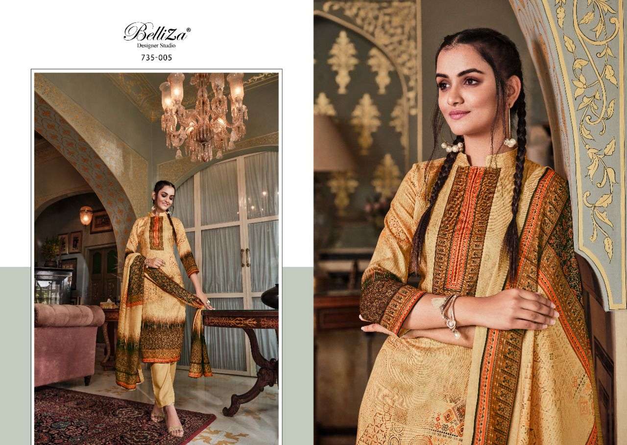 Belliza Nisarg Catalog Premium Wear Woollen Pashmina Dress Materials Wholesale