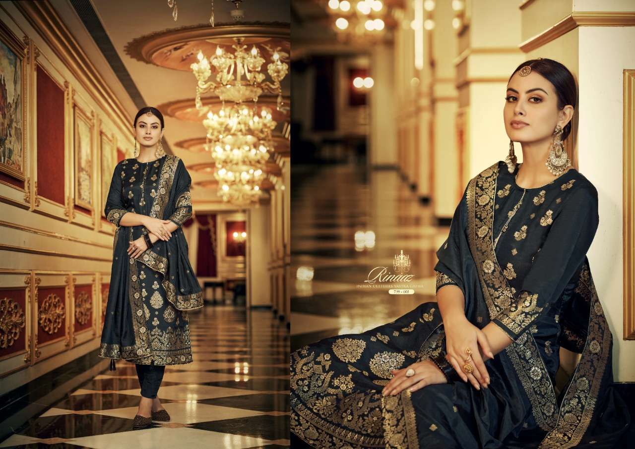 Belliza Rinaaz Catalog Ready Made Viscose Designer Dress Materials Wholesale