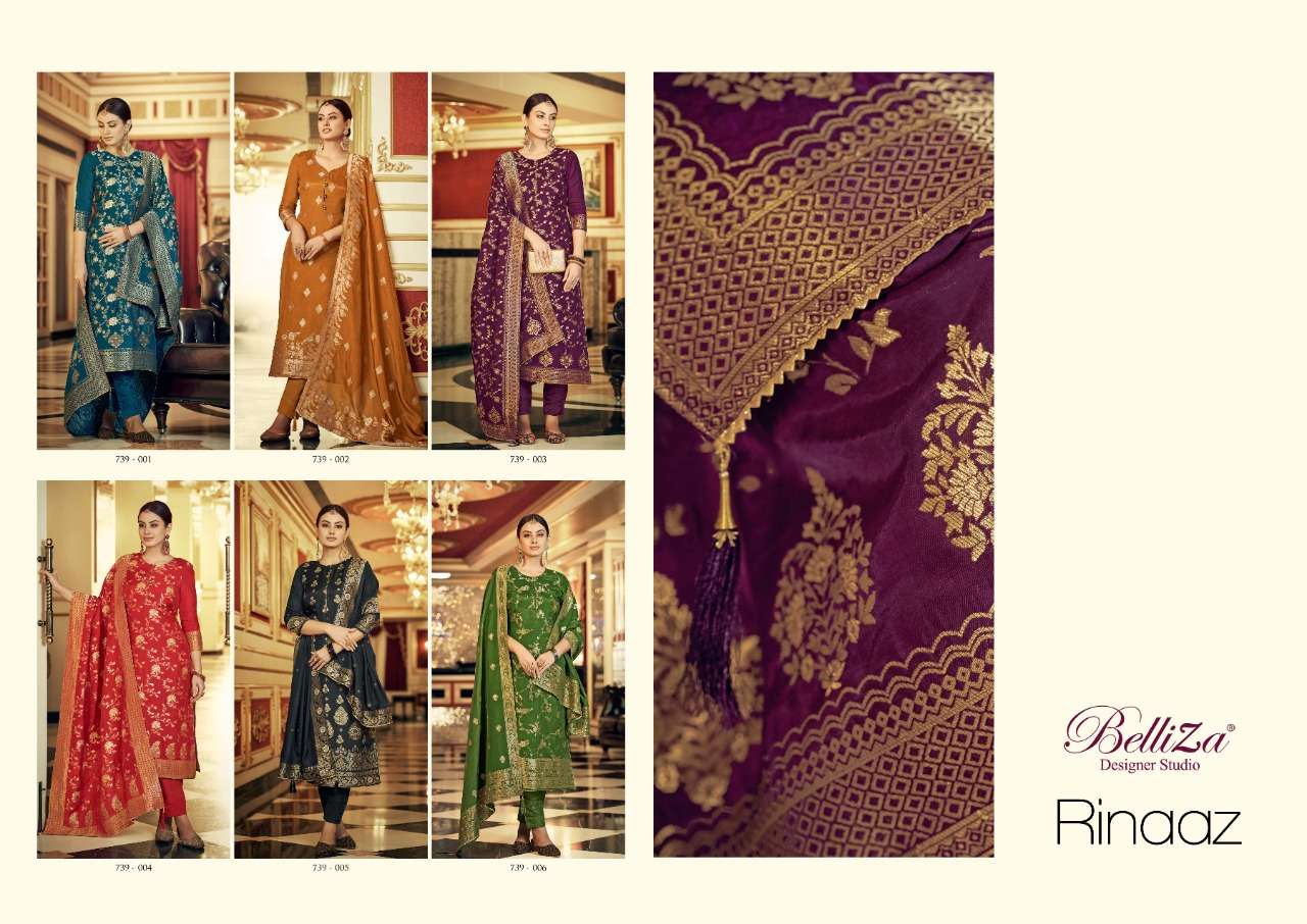 Belliza Rinaaz Catalog Ready Made Viscose Designer Dress Materials Wholesale