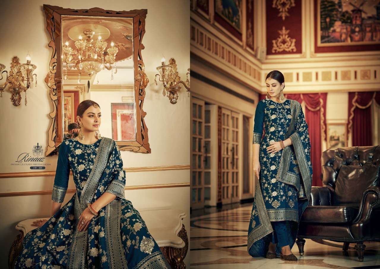 Belliza Rinaaz Catalog Ready Made Viscose Designer Dress Materials Wholesale