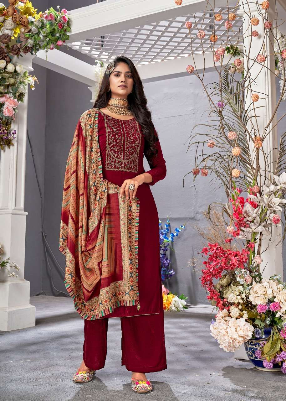 Bipson Amiraa Vol 2 Catalog Exclusive Wear Designer Winter Velvet Dress Materials Wholesale