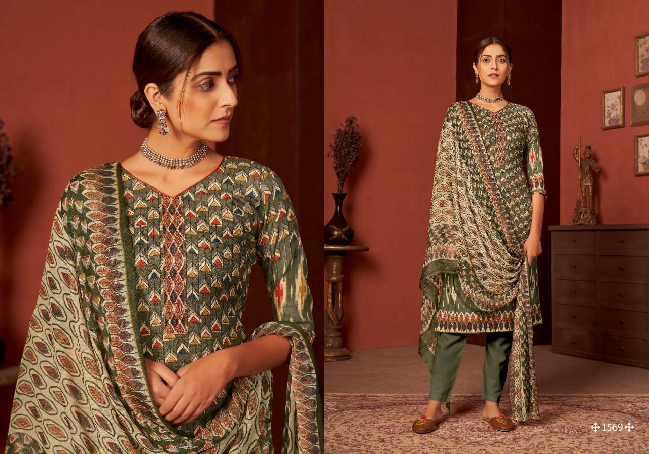 Bipson Monalisa Catalog Premium Winter Wear Pashmina Dress Materials Wholesale