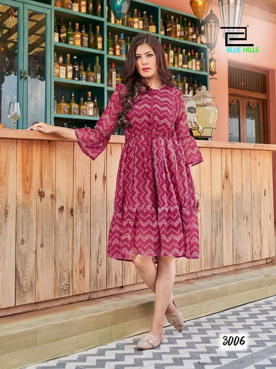 Blue Hills Charming Vol 3 Catalog Georgette Designer Tunic Top Wholesale