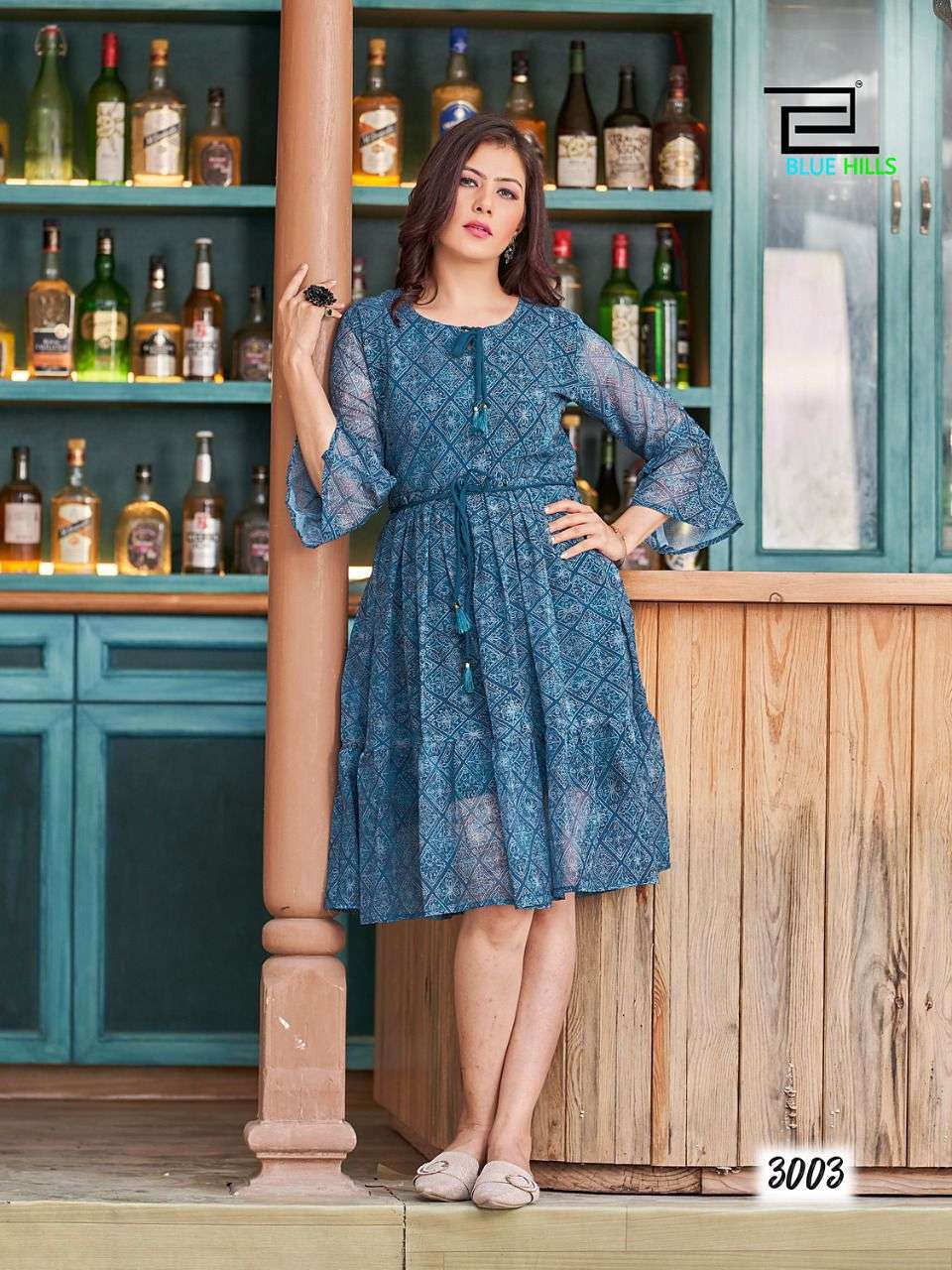 Blue Hills Charming Vol 3 Catalog Georgette Designer Tunic Top Wholesale