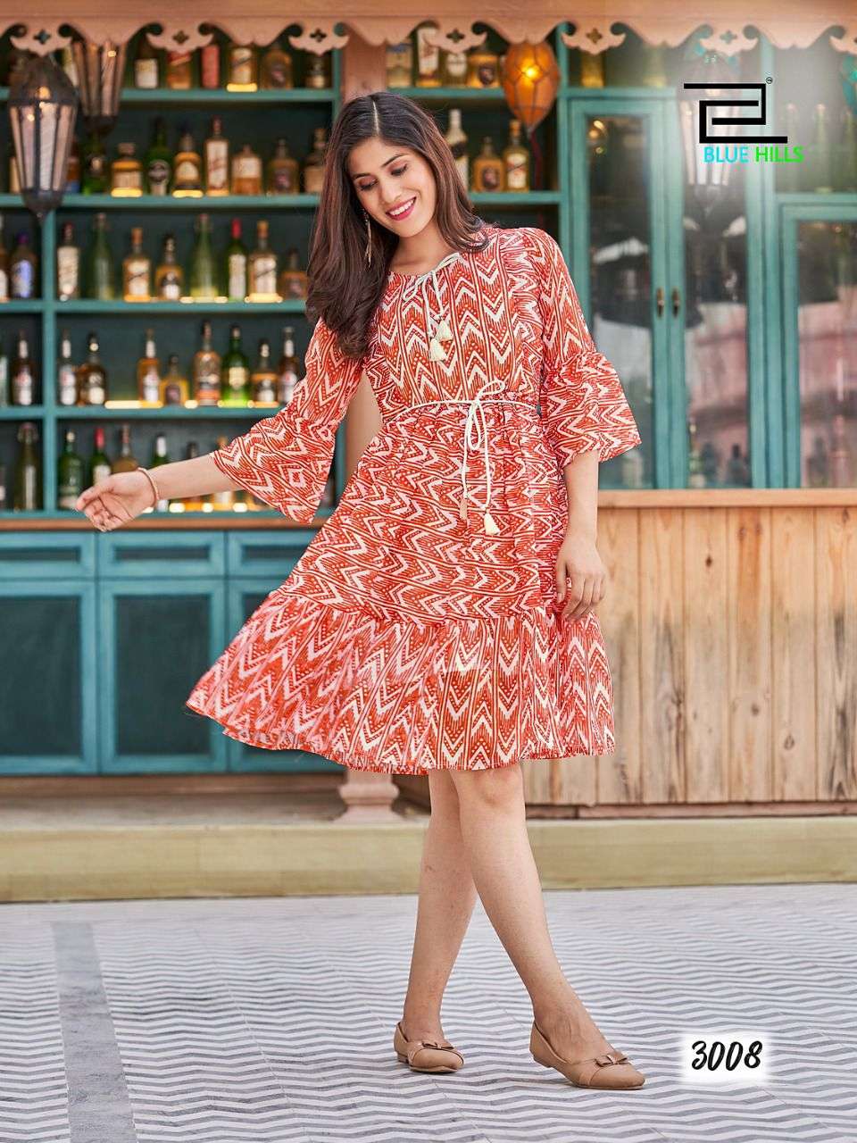 Blue Hills Charming Vol 3 Catalog Georgette Designer Tunic Top Wholesale