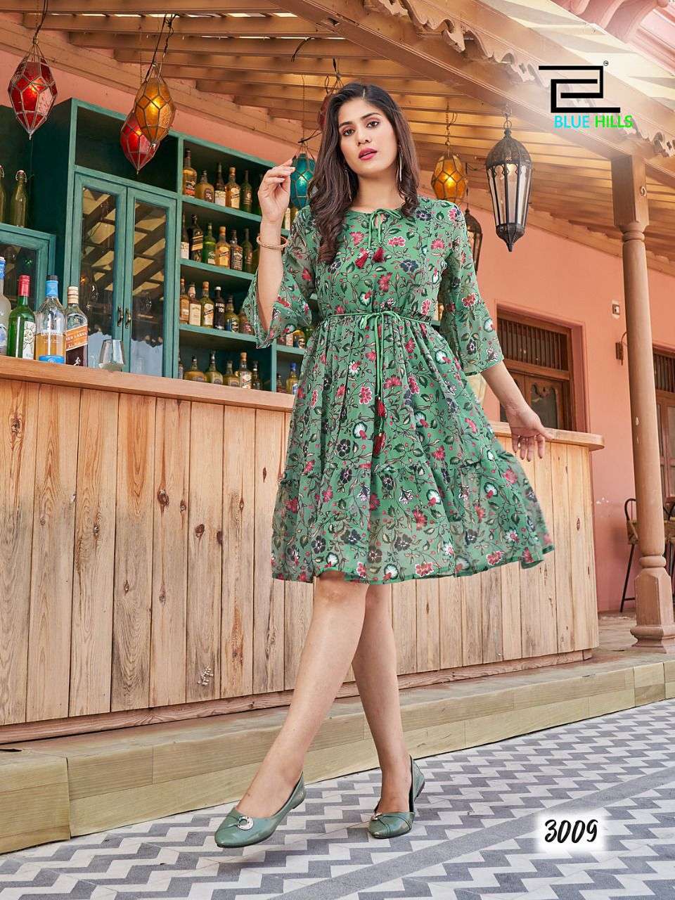 Blue Hills Charming Vol 3 Catalog Georgette Designer Tunic Top Wholesale