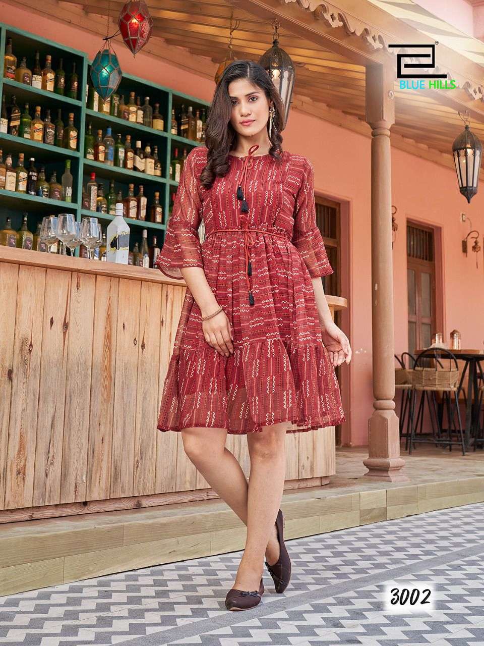 Blue Hills Charming Vol 3 Catalog Georgette Designer Tunic Top Wholesale