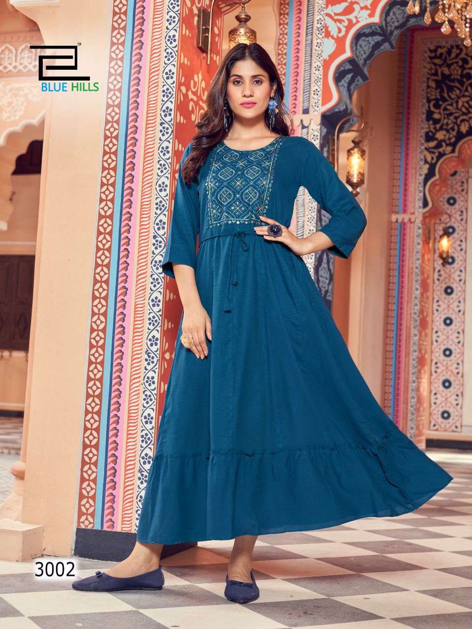 Blue Hills Jasmine Vol 3 Catalog Fancy Wear Anarkali Kurtis Wholesale