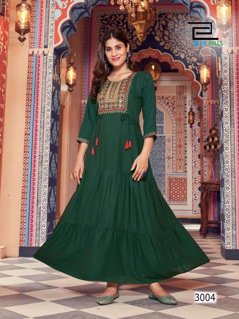 Blue Hills Jasmine Vol 3 Catalog Fancy Wear Anarkali Kurtis Wholesale