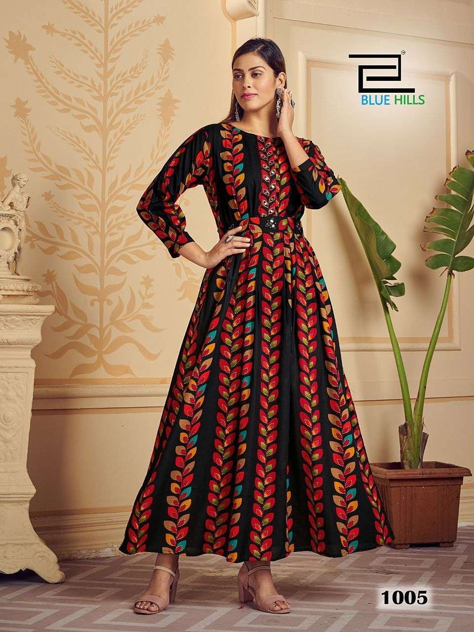 Blue Hills Rose Vol 1 Catalog Rayon Wear Designer Kurtis Wholesale