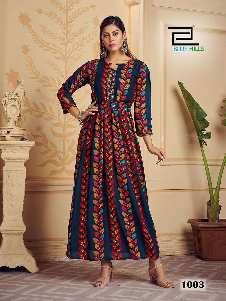 Blue Hills Rose Vol 1 Catalog Rayon Wear Designer Kurtis Wholesale