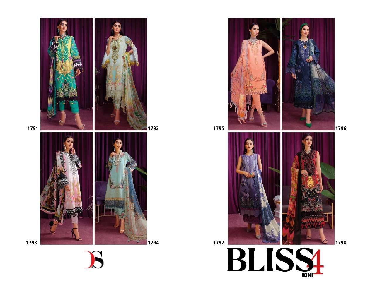 Deepsy Bliss Vol 4 Kiki Catalog Pashmina Wear Pakistani Salwar Suits Wholesale