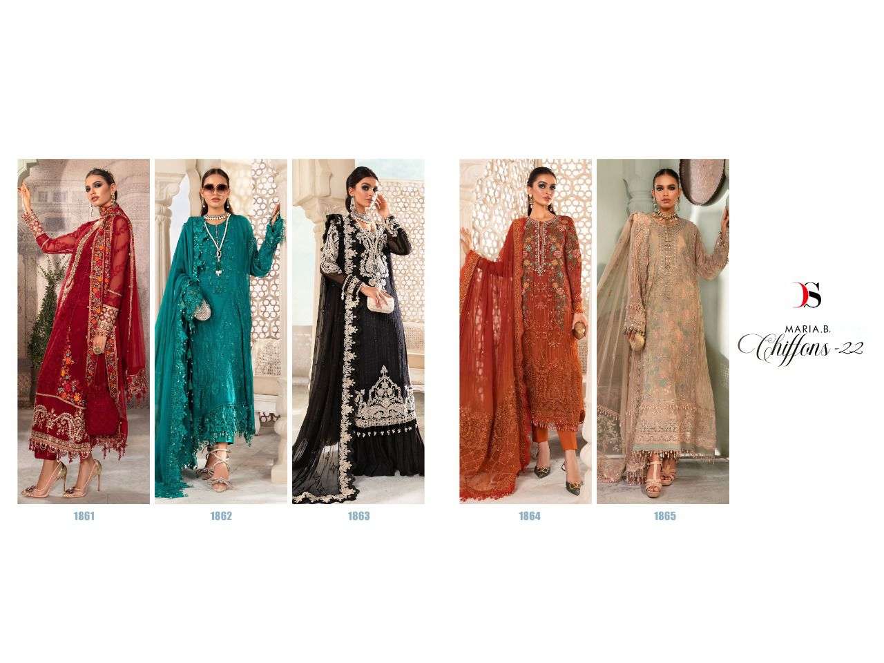 Deepsy Maria B Chiffon Vol 22 Catalog Pakistani Salwar Suits Wholesale