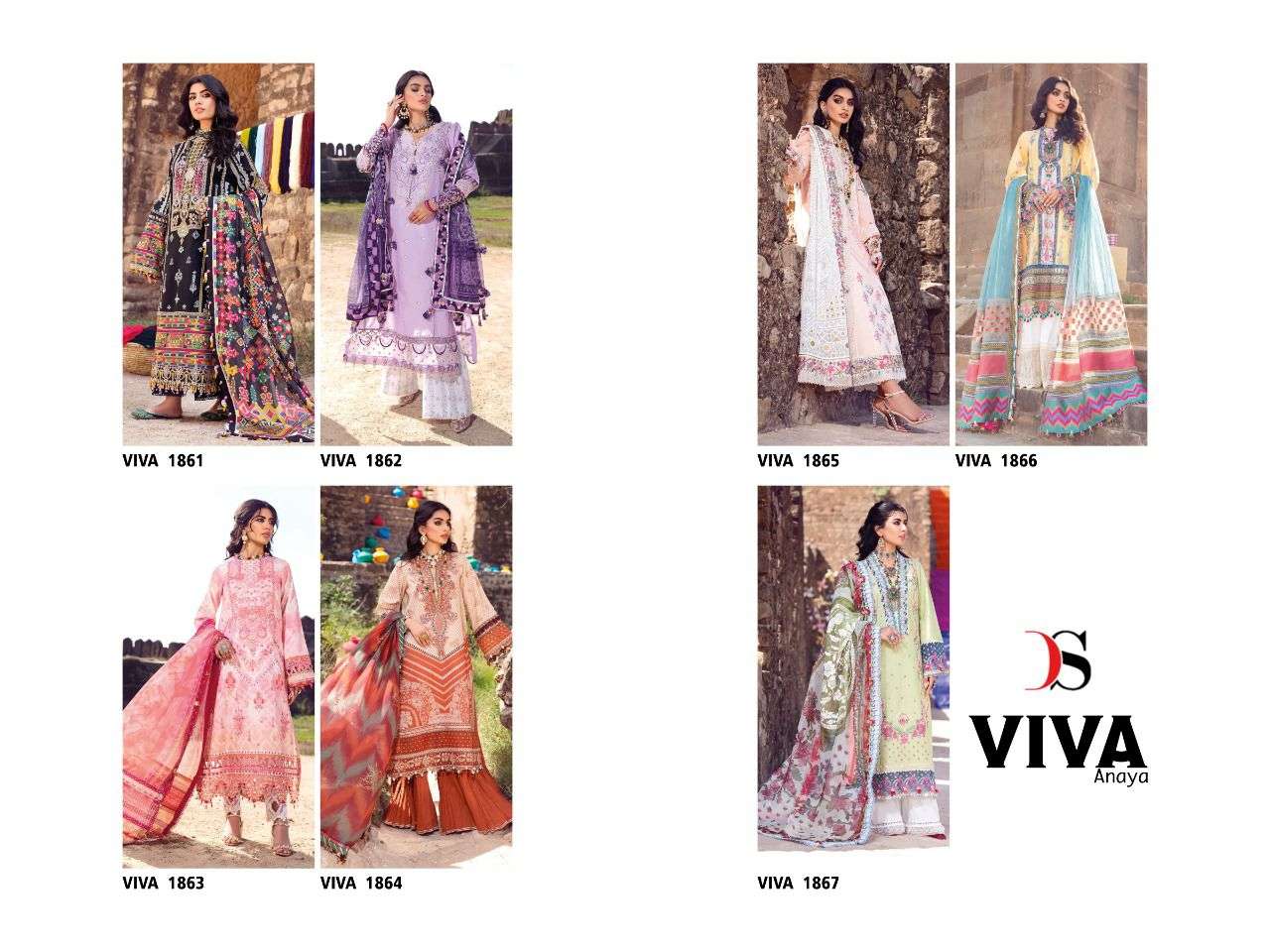 Deepsy Viva Anaya Catalog Embroidery Wear Pakistani Salwar Kameez Wholesale