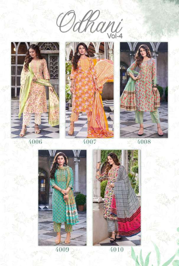 Diya Trends Odhani Vol 4 Catalog Classy Kurti With Pant And Dupatta Wholesale