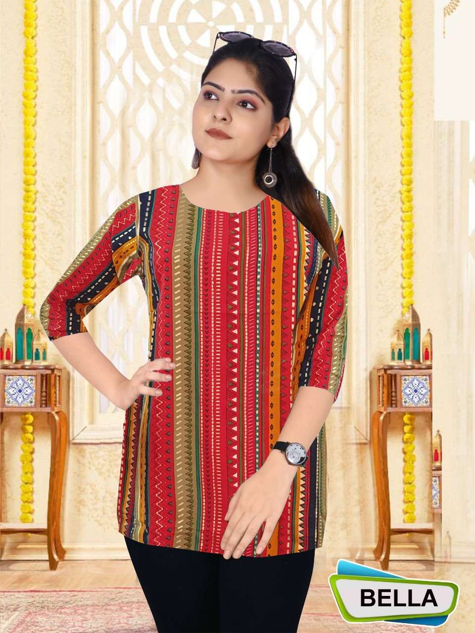 Ff Bella Catalog Heavy Rayon western Ladies Top Wholesale