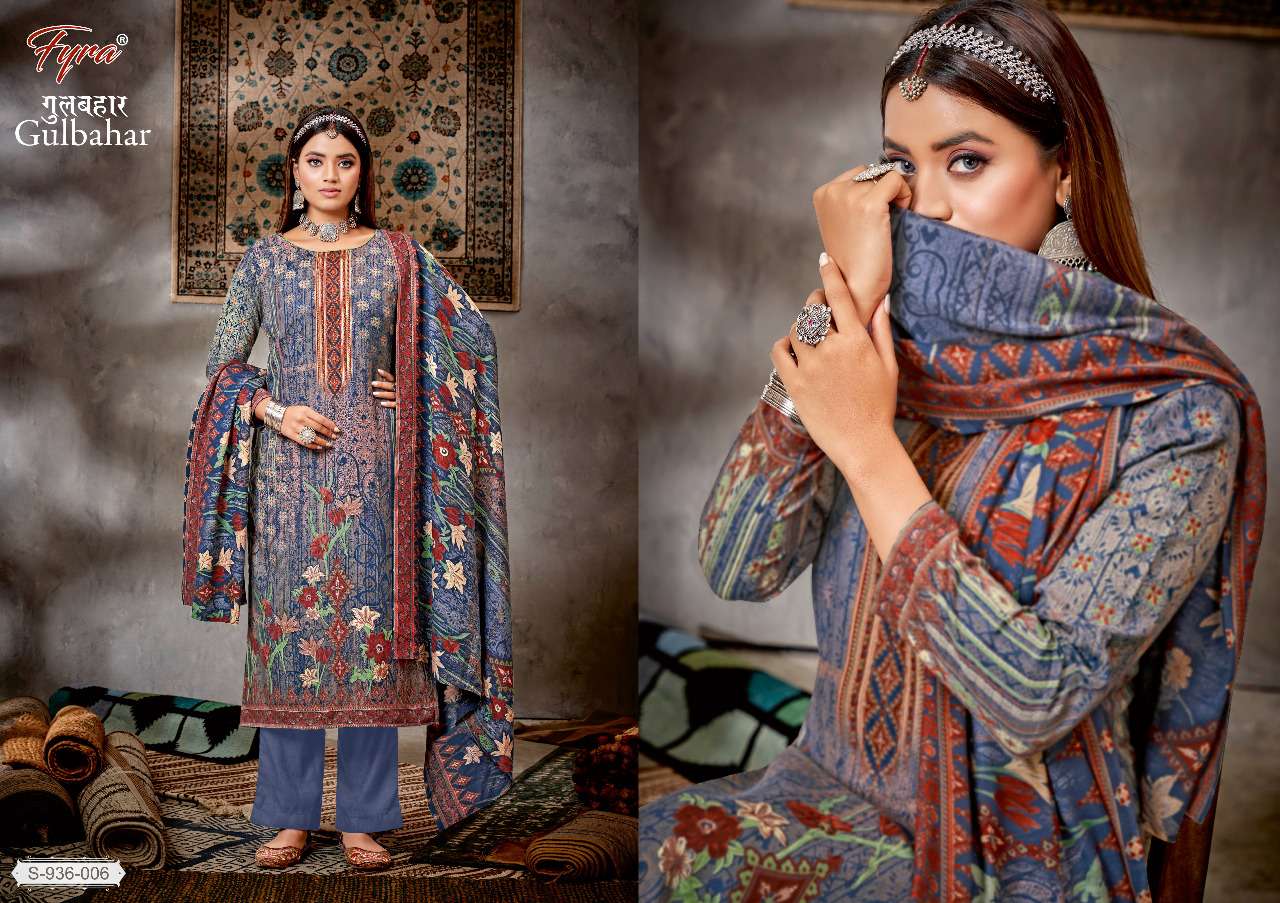 Fyra Gulbahar Catalog Festive Wear Pashmina Dress Materials Wholesale